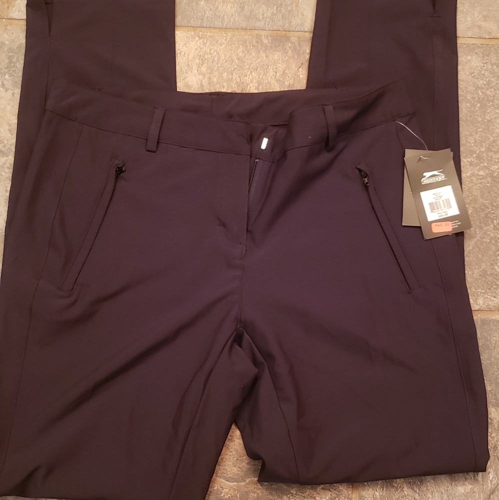 Black Slazenger straight leg golf pants size 4